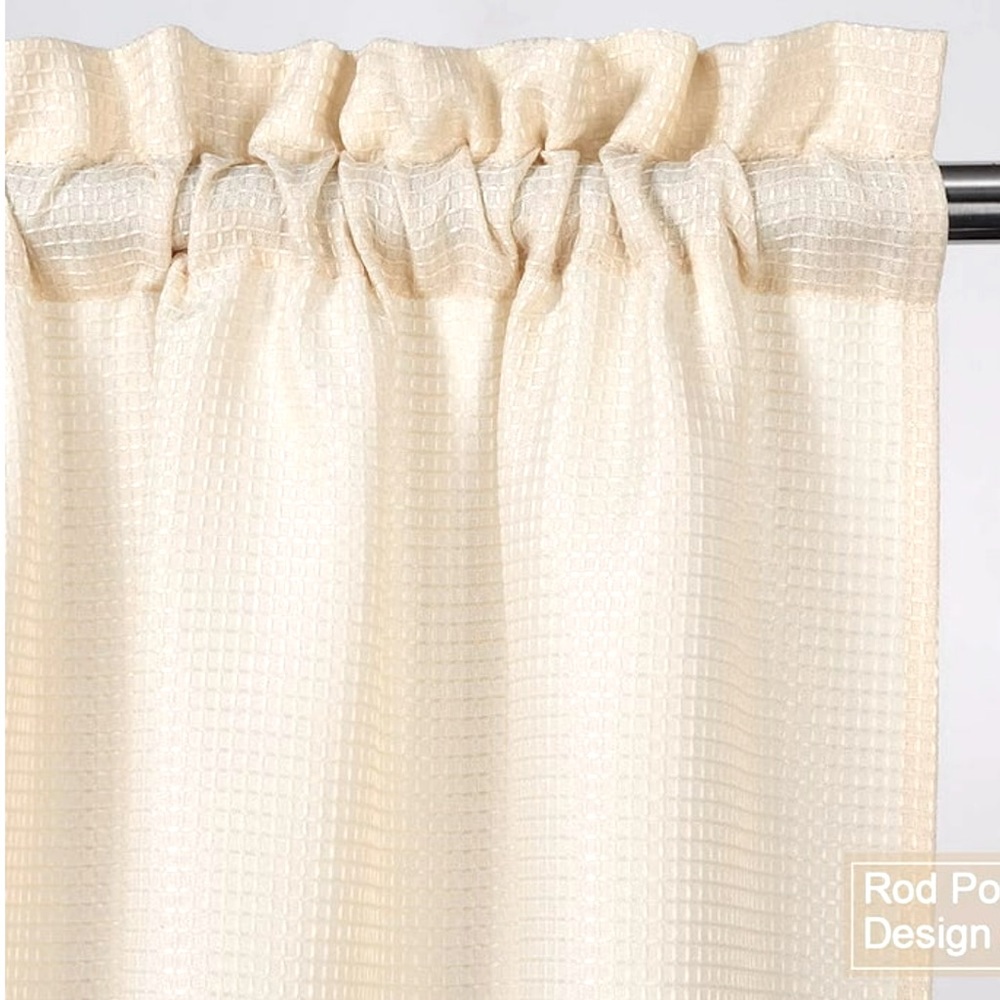Light Filtering valances with Waffle Woven Textured